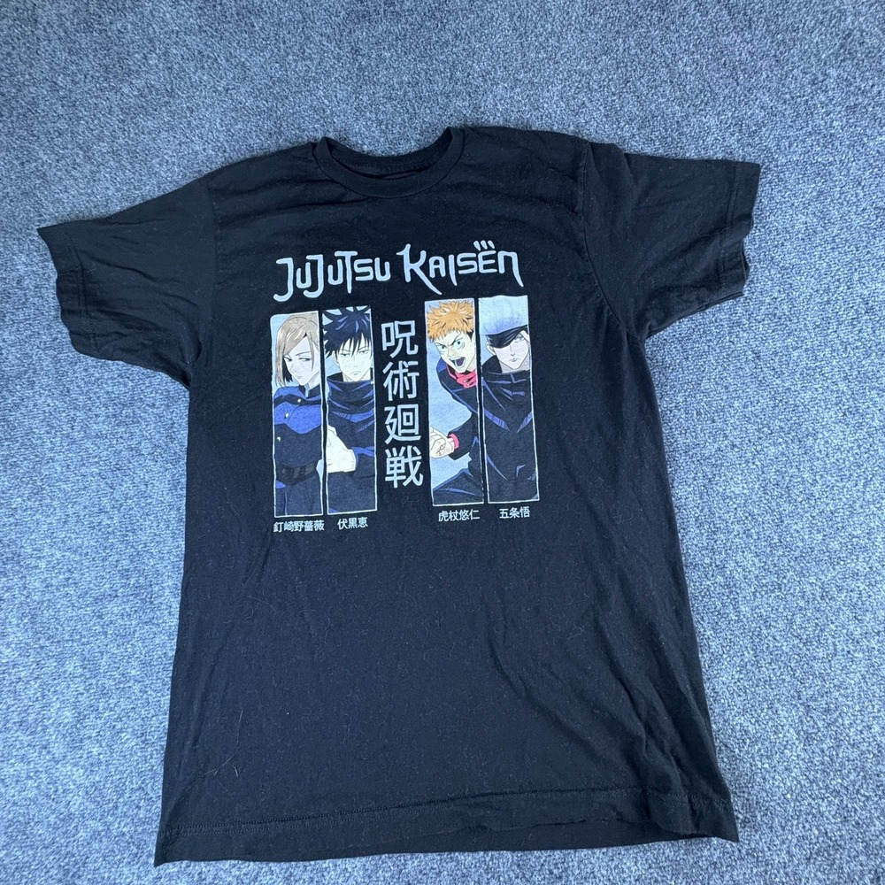 Crunchyroll Jujutsu Kaisen T Shirt Mens Large Black Cotton Adventure‎ Anime